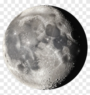 Detailed Moon Surface PNG