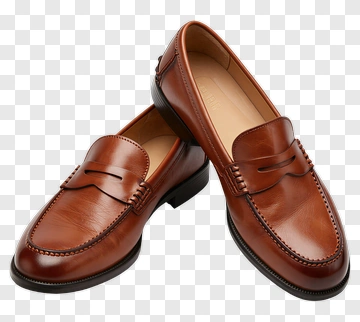 Brown Leather Loafers PNG