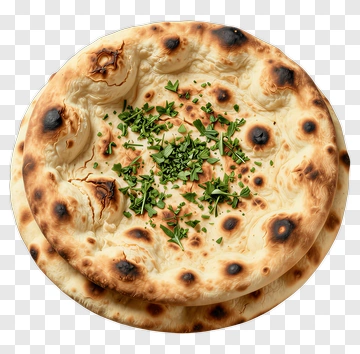 Naan Bread With Chopped Herbs PNG