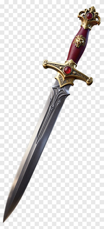 Decorative Sword With Ornate Handle PNG