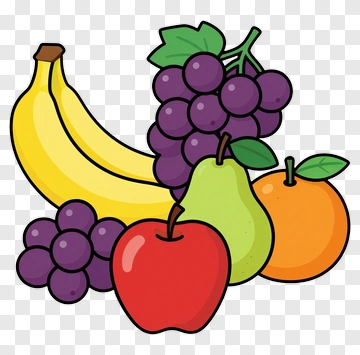 Colorful Fruit Composition PNG