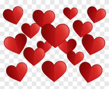 Red Hearts PNG