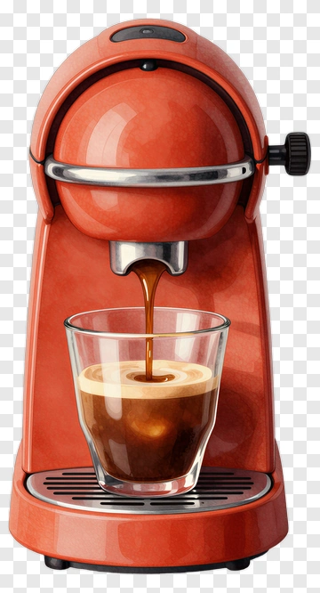 Coffee Machine Brewing Espresso PNG