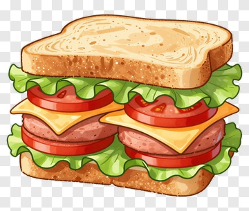 Delicious Sandwich With Lettuce And Tomato PNG