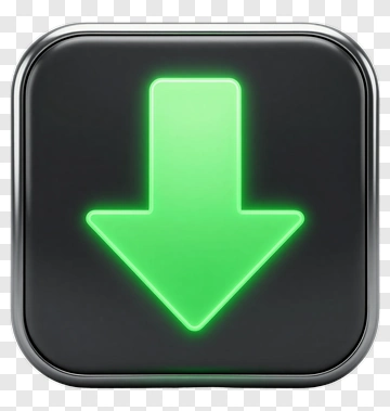Green Download Arrow Icon PNG