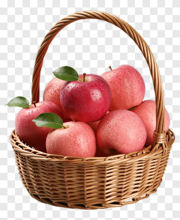 Basket Of Red Apples PNG