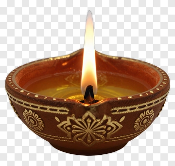 Traditional Oil Lamp With Flame PNG