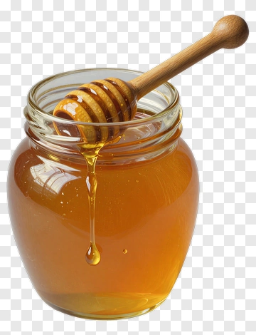 Honey Jar With Wooden Dipper PNG