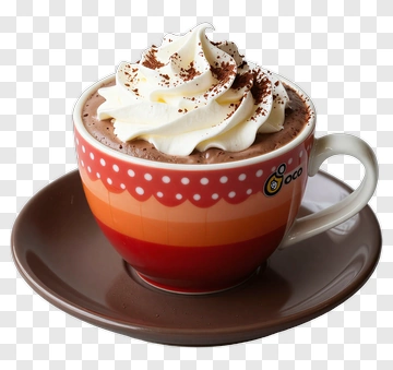 Colorful Hot Chocolate In A Cup PNG