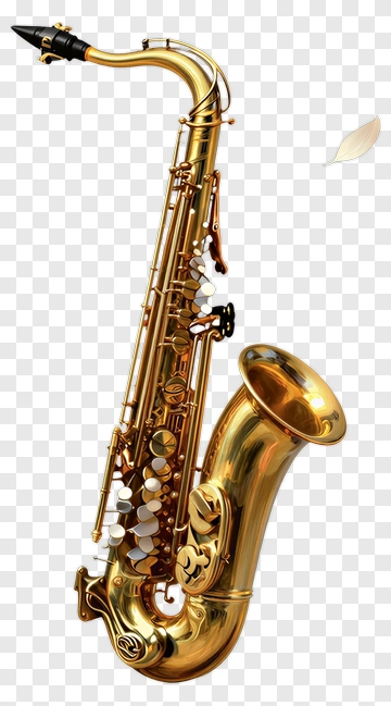 Gold Saxophone PNG