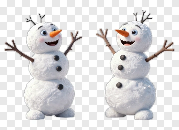 Cartoon Snowman With Outstretched Arms PNG