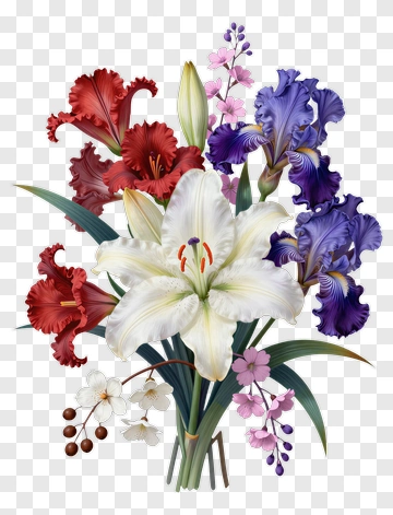 Colorful Flower Bouquet PNG