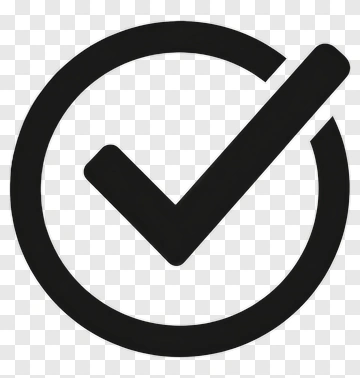 Black Check Mark Inside A Circle PNG