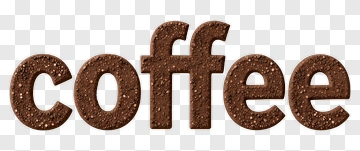 Coffee Text Design PNG