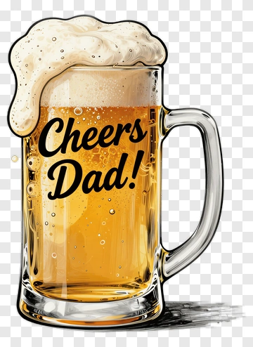Cheers Dad Beer Mug PNG