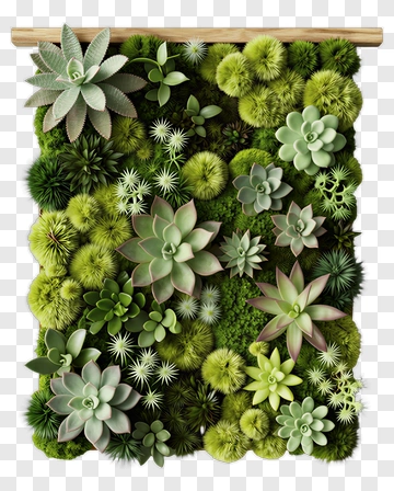 Succulent Wall Art Arrangement PNG