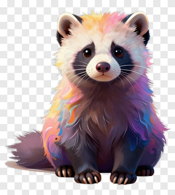 Colorful Cartoon Panda PNG