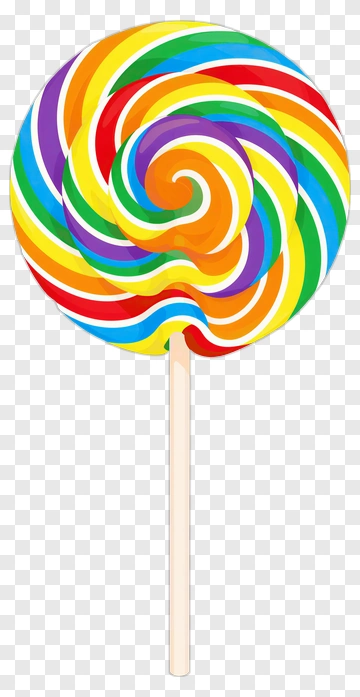 Colorful Swirl Lollipop PNG
