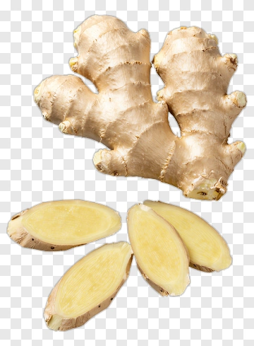 Fresh Ginger Root And Slices PNG