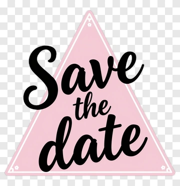 Save The Date Announcement PNG