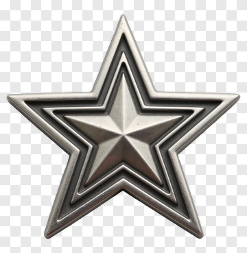 Metal Star Decoration PNG