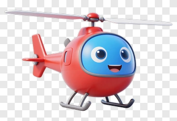 Cartoon Helicopter With A Happy Face PNG