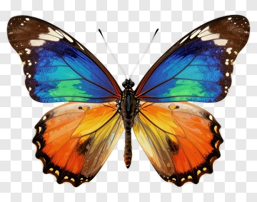 Colorful Butterfly With Vibrant Wings PNG
