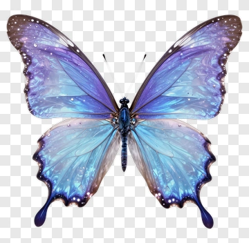 Colorful Butterfly With Blue And Purple Wings PNG