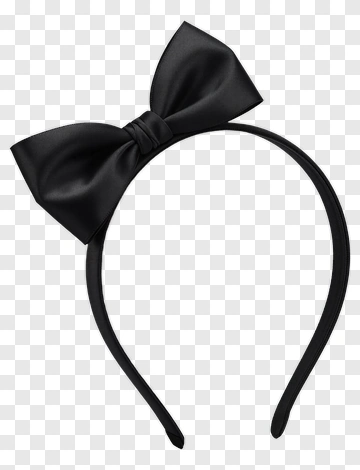 Black Bow Headband PNG