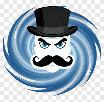 Cartoon Man With A Top Hat And Mustache PNG