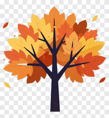 Colorful Tree With Autumn Leaves PNG