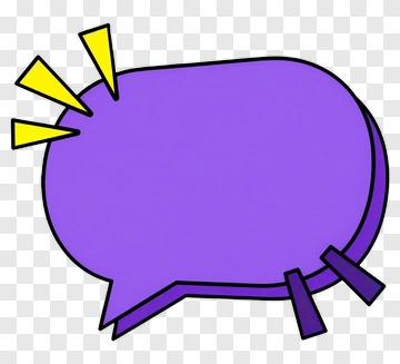 Purple Speech Bubble With Exclamation Marks PNG