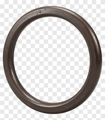 Round Brown Wooden Frame PNG