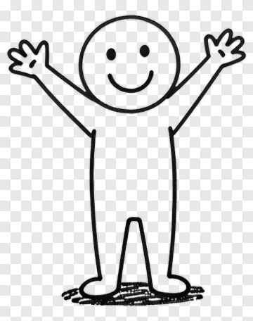 Cartoon Character With Open Arms PNG