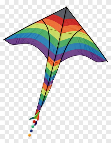 Colorful Rainbow Kite PNG