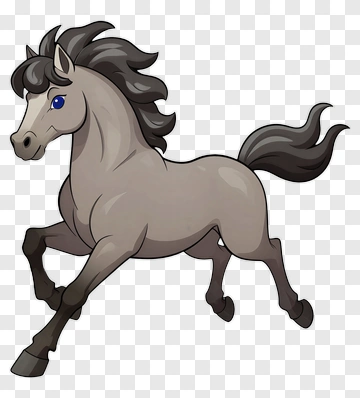Cartoon Horse Running PNG