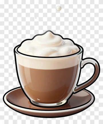 Coffee Cup With Whipped Cream PNG