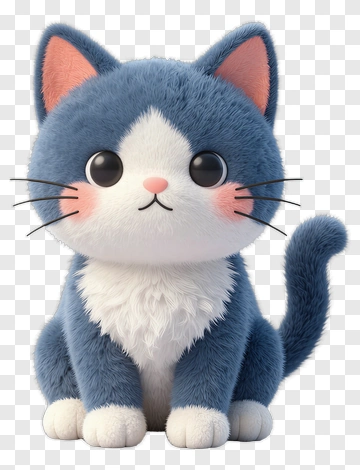 Cute 3D Cat PNG