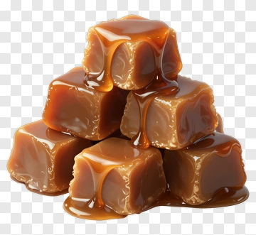 Caramel Candy Cubes PNG
