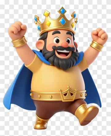 Cartoon King Celebrating PNG
