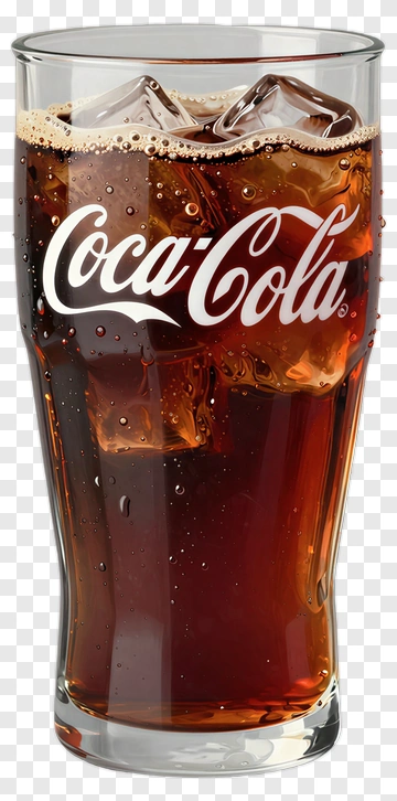 Coca-Cola Glass Filled With Ice PNG