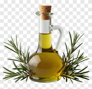 Olive Oil Bottle With Rosemary PNG
