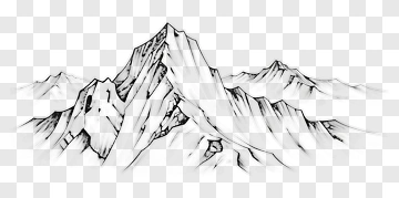 Mountain Range Illustration PNG
