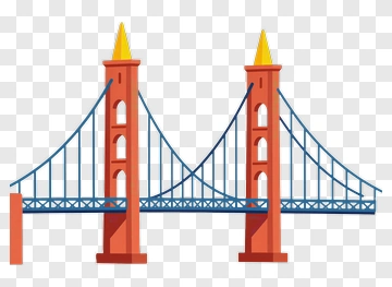 Colorful Bridge Illustration PNG