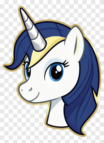 Cartoon Unicorn Head PNG