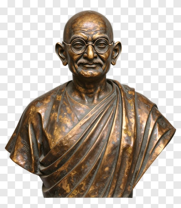Bronze Bust Of Mahatma Gandhi PNG
