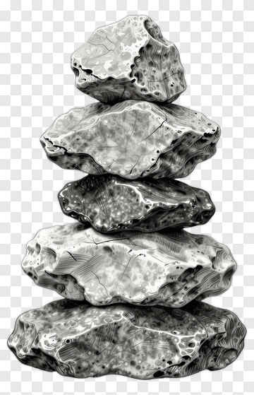 Stack Of Five Rocks PNG