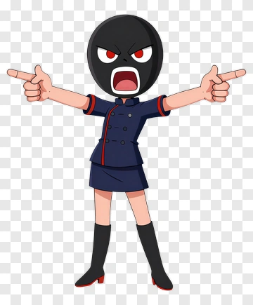 Cartoon Character Pointing Aggressively PNG