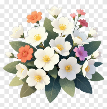 Colorful Flower Bouquet PNG