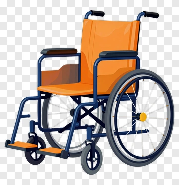 Orange Wheelchair PNG